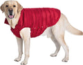 SPACE LION Dog Puffer Jacket, Down Winter Coat, Durable Outdoor Coat for Cold and Windy Conditions, Waterproof, Lightweight Jacket, Adjustable Fit for Small, Medium, Large Dogs(Red,28/4XL)