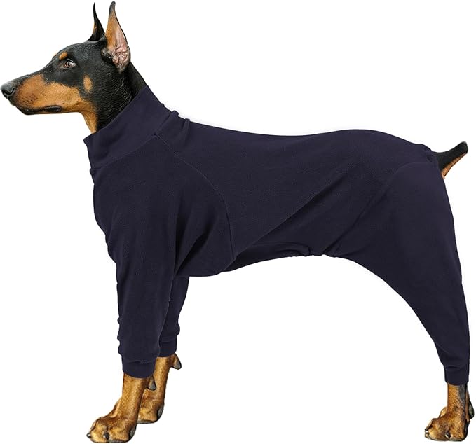 Fleece Dog Sweater for Small Medium Large Dog for Daily Run Walk Sleep Pet Winter Jacket & Windproof Clothes Coat Xs Navy Blue