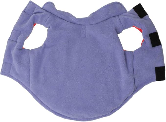 Gooby Sports Vest Dog Jacket - Red, Small - Reflective Dog Vest with D Ring Leash Warm Fleece Lined Hook and Loop Closure for Small to Medium Dogs