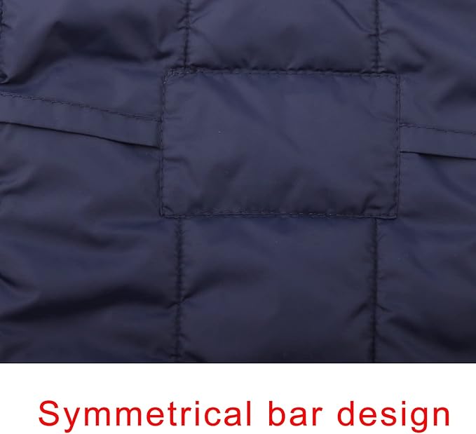 Fleece Lined Warm Dog Jacket for Winter Cold Weather,Soft Windproof Large Dog Coat,Blue XXL