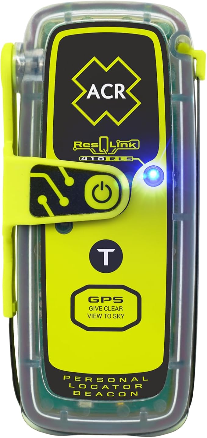 ACR GlobalFix V6 RLS EPIRB Survival Kit with ResQLink 410 RLS PLB, Ditchbag, and signaling Gear ensures Reliable Emergency Response, Providing Vital Safety and Rescue Tools.-2339.1