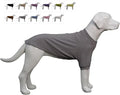 Lovelonglong Ribbed Dog T-Shirt Cotton Knitted Dog Sweaters for All Season Pet T-Shirts for Large Medium Small Dogs Dark Gray S