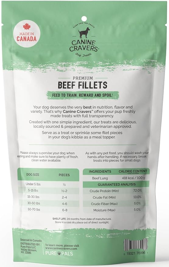 Canine Cravers Single Ingredient Dog Treats – Healthy and Nutritious Human Grade Air Dried Hypoallergenic Pet Food - Grain Free, Gluten Free and No Soy – 100% All Natural Variety 3 Pack