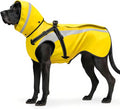 Mosucoirl Dog Raincoat Waterproof Raincoats for Dog Reflective Dogs Rain Jackets with Hood Hoodie Pet Rain Poncho Coat for Small Medium Large Dogs Puppies S-XXL (Yellow, S)