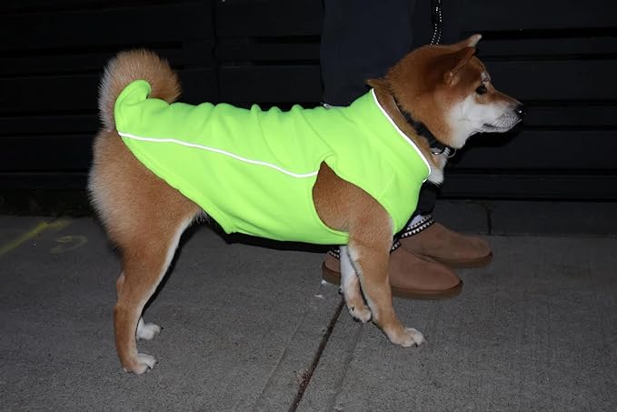 JACKO & CO - Fleece Vest Dog Sweater with Leash Ring - Soft, Warm & Lightweight Pullover Coat for Small & Medium Dogs, Puppies & Cats - Cozy Fall/Winter/Spring Pet Jacket (Lime Green, XXL 25-35lbs)