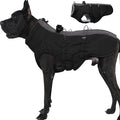 Dog Coat Winter Warm Dog Jackets for Large Dogs Reflective Snowsuit with Harness Fleece Dogs Snow Jacket Waterproof Pet Clothes for Cold Weather