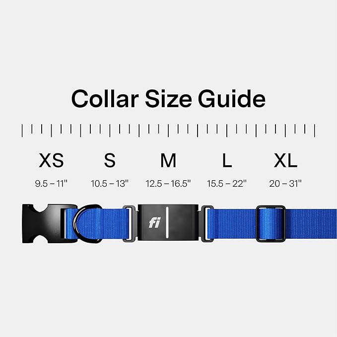 New Fi Series 3+ Smart Dog Tracker Collar – AI GPS for Dogs, Health & Behavior Monitor, Virtual Fence, Escape Alerts, Waterproof, Apple Watch Compatible 12Mo Membership Included