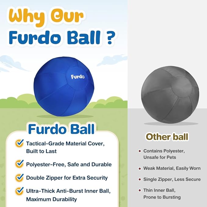 25" Herding Ball for Dogs, for Australian Shepherd, for Cattle, for Border Collie, for Blue Heelers & Medium to Large Dogs,Horse, Herding Dog Ball, Herding Toys - Blue