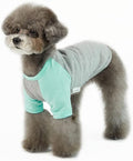Dog Shirt for Small and Large Dogs Raglan Cotton T-Shirts Soft Breathable Dog Shirts pet Clothes Gray Series (Medium, Gray/Mint)