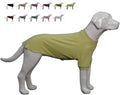 Lovelonglong Ribbed Dog T-Shirt Cotton Knitted Dog Sweaters for All Season Pet T-Shirts for Large Medium Small Dogs Chartreuse M