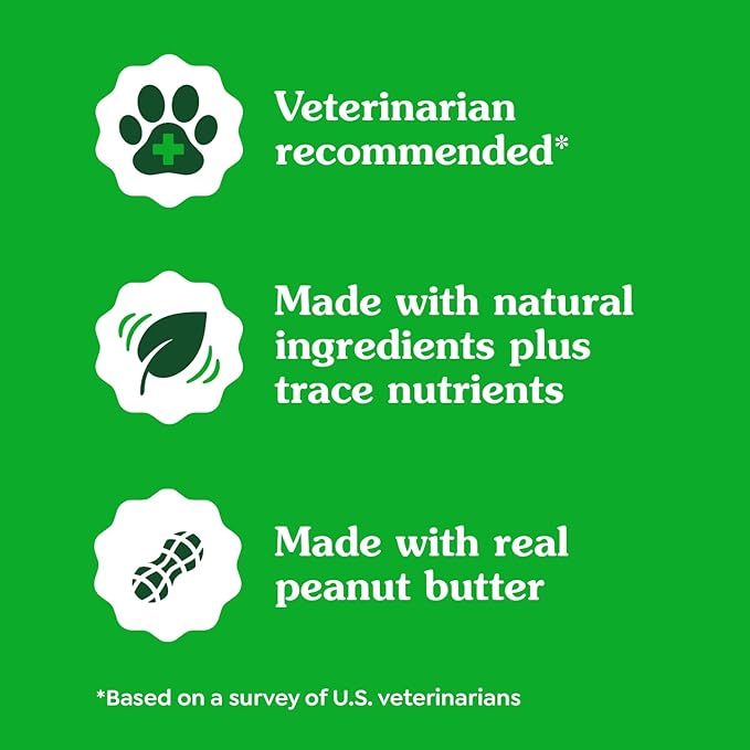 Greenies Pill Pockets for Dogs Large Size, Soft Dog Treats, Real Peanut Butter Flavor, (6) 7.9 oz. Pouches (180 Treats Total)