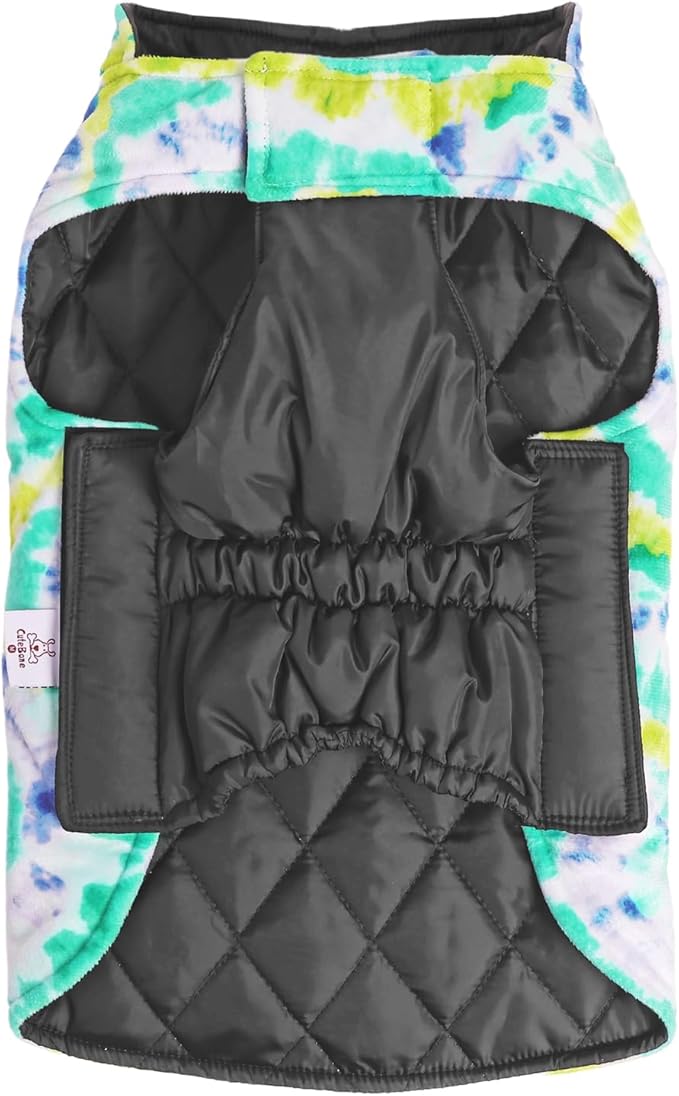 CuteBone Winter Dog Coat - Waterproof Windproof Reversible Vest, Thick Adjustable Cold Weather Jacket for Small Medium Large Dogs, Soft With Leash Hole