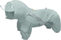 WOOFO Full-Coverage Dog Raincoat, Lightweight, Comfortable, Adjustable & Easy to Wear Dog Rain Jacket, Detachable Cap, Reflective Strip (Mint, 2XS)