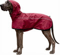Mosucoirl Dog Raincoat Jacket Reflective Adjustable Hooded Pet Poncho Rain Coats with Leash Hole Waterproof Clothes for Small Medium Large Dogs (Red, S)