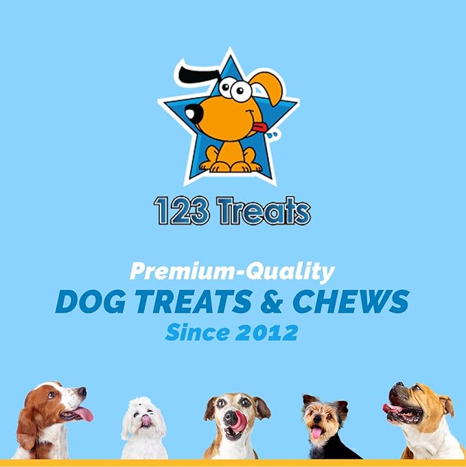 123 Treats Esophagus Dog Treats - (Free Form - 1 lb) 100% Natural, Flat Gullet Sticks for Dogs, Beef Jerky Dog Treats Strips, NO Preservatives, Hormones, or Antibiotics
