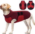 Kuoser Dog Jacket, Dog Coats for Large Dogs Winter Waterproof, Reflective Doggie Vest with Leash Hole, Cold Weather Coats Pet Snow Jacket for Labrador Beagle, Red XL