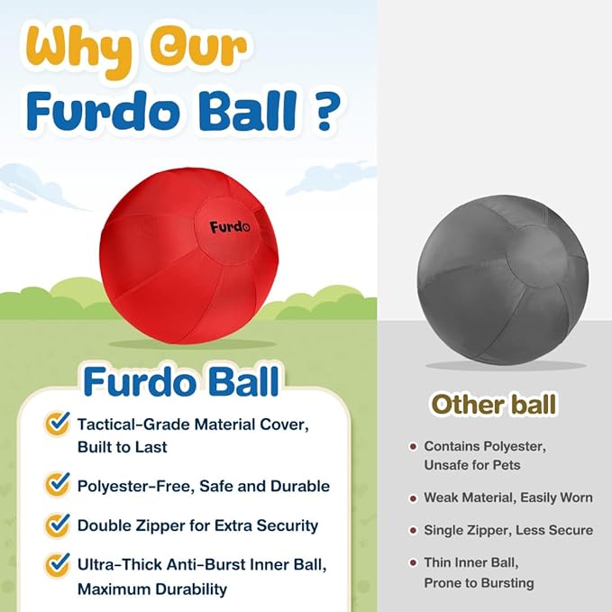 25" Herding Ball for Dogs, for Australian Shepherd, for Cattle, for Border Collie, for Blue Heelers & Medium to Large Dogs,Horse, Herding Dog Ball, Herding Toys - Red