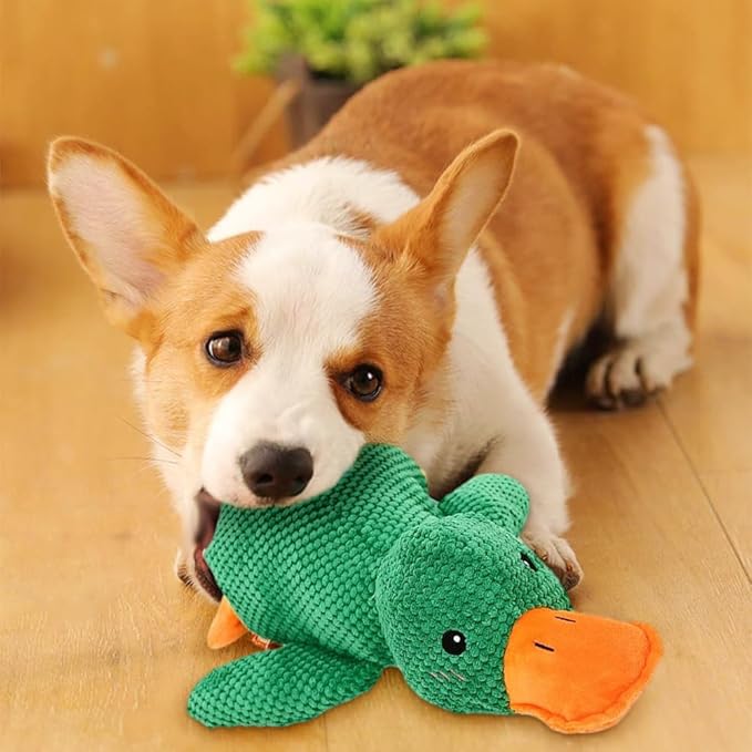 Dog Toys for Aggressive Chewers,2025 Upgraded Dog Chew Toys for Small Large Dogs,Indestructible Puppy Teething Toys,Plush Yellow Stuffed Duck Toy (Yellow+Pink, Large)