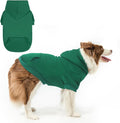 SCENEREAL Dog Hoodie Sweaters for Small Medium Large Size Dogs, Fleece Dog Sweatshirt with Hat and Pocket,Soft Cold Winter All Weather Dog Clothes for S to XL Sized Dogs, Green L