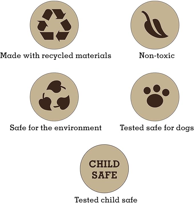 2pc Sustainable Eco-Friendly Durable Cotton Canvas Squeaky Dog Chew Toy Set – Ducky & Dawgy, White (Safe for Pets/Kids)