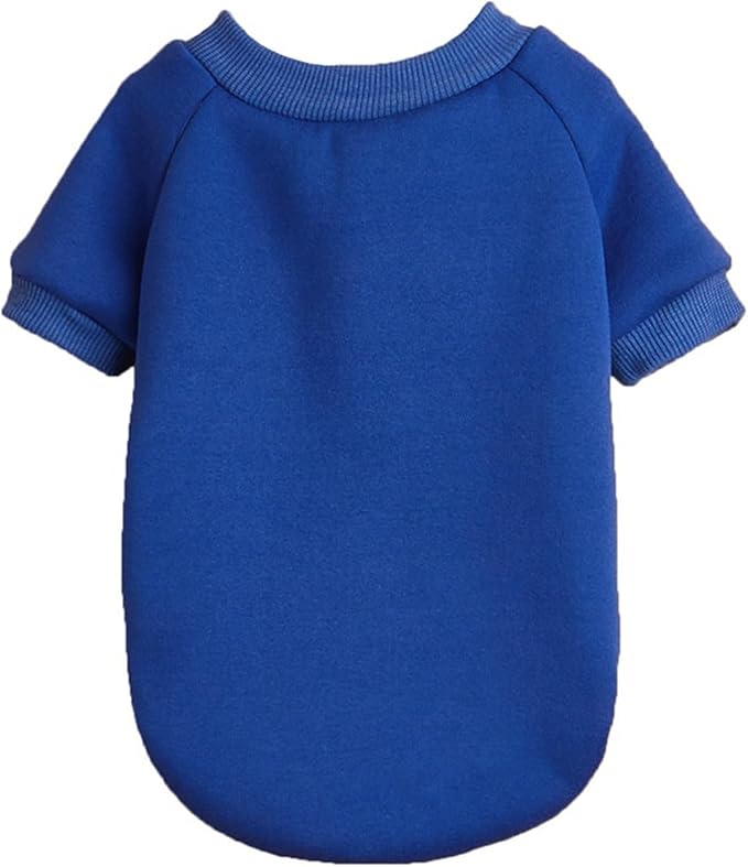 Puppy Sweater for Small Dogs Clothes Warm Winter Cat Clothe Pet Sweatshirt Knitwear Doggie Kitten Clothing, Blue, Medium