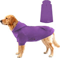 Basic Dog Hoodie Sweatshirts, Pet Clothes Hoodies Sweater with Hat and Leash Hole, Soft Cotton Outfit Coat for Large Medium Small Dogs, Purple (Large)