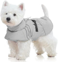 FUAMEY Dog Cold Weather Coats,Dog Winter Jackets for Small Dogs Warm Dogs Coat with Reflective Strips Waterproof Pet Snowsuit Thick Paded Pets Vest for Yorkshire Chihuahua Grey S