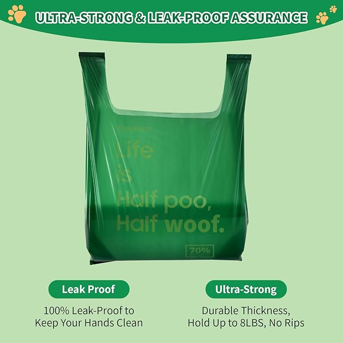 60 Count Extra Large Dog Poop Bags for A&H Swivel Bin Pooper Scooper, Pet Waste Bags with Handle for Dog Poop Cat Litter, Heavy Duty Leakproof Unscented