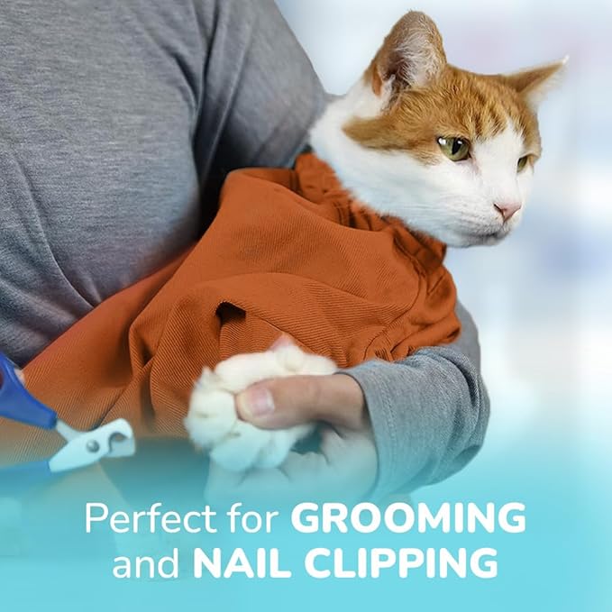 Cat-in-the-Bag Cozy Comfort Carrier - Extra Large Caramel Cat Carrier Soft and Pet Carrier for Medication Administration, Nail Clipping, Travel, Vet Visits, and Dental Care