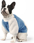LESYPET Dog Sweater for Small to Medium Dogs, Fleece Lining Puppy Sweatshirt in Winter, Warm Puppy Clothes Pullover Jumper, Blue XX-Large