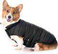 SPACE LION Dog Puffer Jacket, Down Winter Coat, Durable Outdoor Coat for Cold and Windy Conditions, Waterproof, Lightweight Jacket, Adjustable Fit for Small, Medium, Large Dogs(Onyx Black,20/XL)