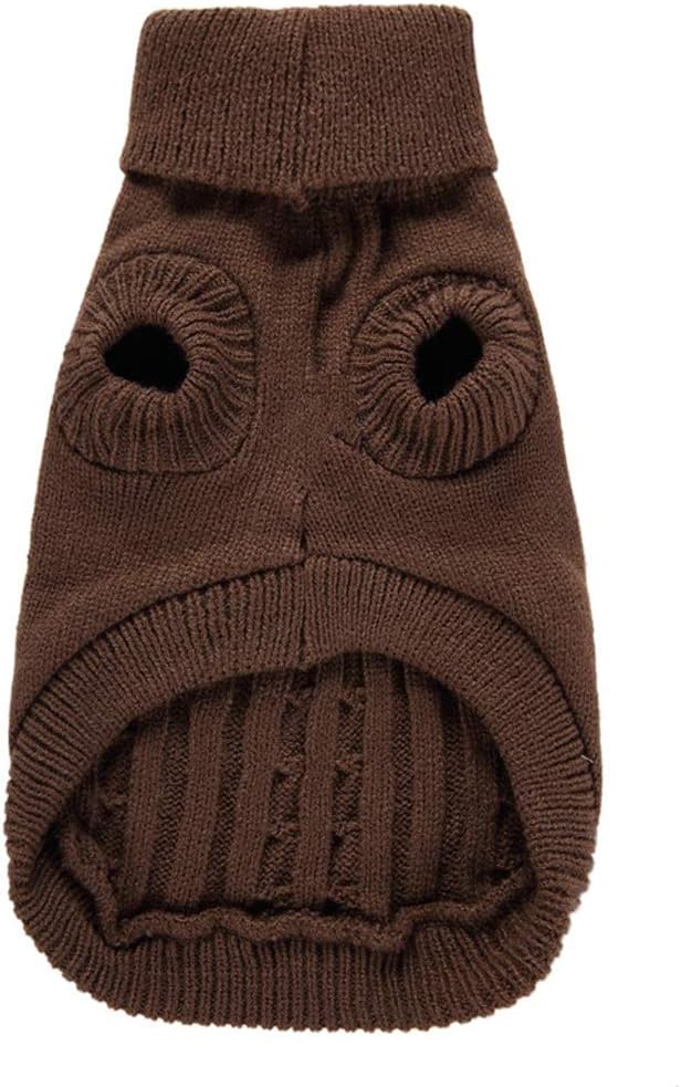 Dog Sweater for Small, Medium, Large Dogs - Warm Winter Turtleneck Pet Clothes for Girls Boys Puppy Cat - Cute Classic Christmas Coat
