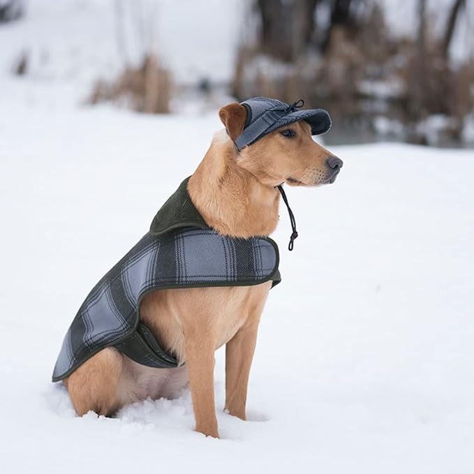 Stormy Kromer Fleece Dog Jacket, Red/Black Plaid, X-Large