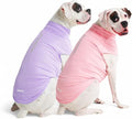 Spark Paws Sunblock Dog T-Shirt, SPF30 Protection, Lightweight Breathable Quick Dry for Dogs with Sensitive Skin - Purple & Pink (Set of 2) - 4XL