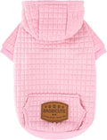 2 Pack Dog Hoodie Sweaters for Small Medium Dogs Warm Dog Clothes for Large Dogs Soft Waffle-Like Laminated Sweatshirt Bulldog (Pink, XS (Back: 10",Chest: 13", Neck: 9"))