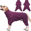 Dog Winter Coat Soft Fleece Pullover Pajamas, Fullbody Dog Cold Weather Jacket, Warm Pullover Doggie Winter Thermal 4-Legged Onesie Jumpsuit,High Collar Snowsuit Sweater for Dogs