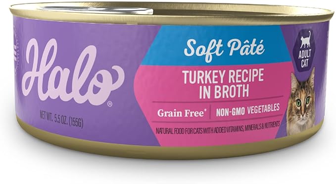 Halo Pets Spot's Stew Wholesome Turkey Cat Food Number of Cans/Size: 5.5-oz, case of 12