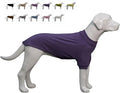 Lovelonglong Ribbed Dog T-Shirt Cotton Knitted Dog Sweaters for All Season Pet T-Shirts for Large Medium Small Dogs Purple XS