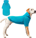 Basic Dog Hoodie Sweatshirts, Pet Clothes Hoodies Sweater with Hat and Leash Hole, Soft Cotton Outfit Coat for Small Medium Large Dogs, Royal Blue (Large)