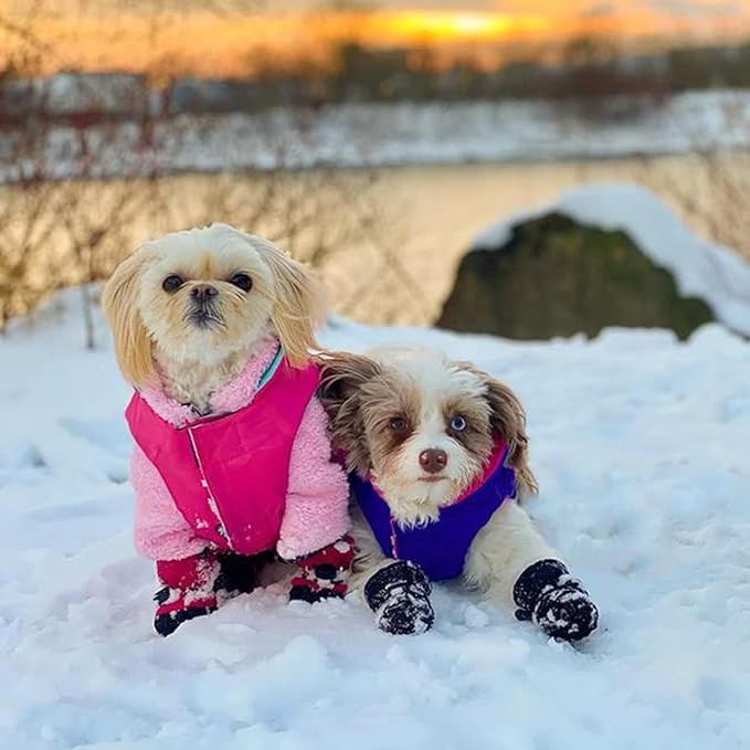 Gooby Sports Vest Dog Jacket - Pink, X-Small - Reflective Dog Vest with D Ring Leash Warm Fleece Lined Hook and Loop Closure for Small to Medium Dogs