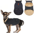 ASENKU Warm Dog Winter Coat, Waterproof Dog Coat for Cold Weather, Fleece Dogs Jacket with Ultra Thick Plush Lining Leash Hole Storage Pockets for Medium Dogs (Navy Blue, Medium)