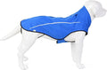Mile High Life Dog Raincoat, Adjustable Waterproof Reflective Rain Jacket for Small Medium Large Dogs, Lightweight Breathable Pet Rain Coat with Leash Hole(Blue,XS Chest 17-23")
