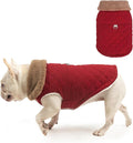 BEAUTYZOO Winter Dog Vest Coat with Harness Built in, Warm Puppy Jacket for Small Medium Dogs, Lightweight Cold Weather Small Dog Coat, Fleece Puffer Vest Windproof Snowproof Pet Clothes, Wine Red M