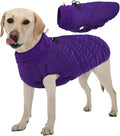 Kuoser XL Insulated Dog Vest | Big Breed Jacket for Huskies & Shepherds | Reinforced Seams Withstand Snow Play, Breathable, Purple XL