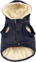 Fleece Lining Extra Warm Dog Hoodie in Winter for Large Dogs Jacket Pet Coats with Hooded,Blue XXXL