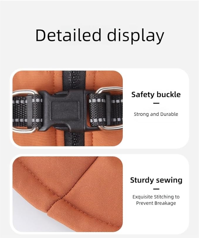 Warm Dog Coat Reflective Jacket, Waterproof Winter Coat for Dogs Turtleneck Dog Clothes for Cold Weather (Yellow, S(Chest:14.1-15.7",Neck:(12.9"))