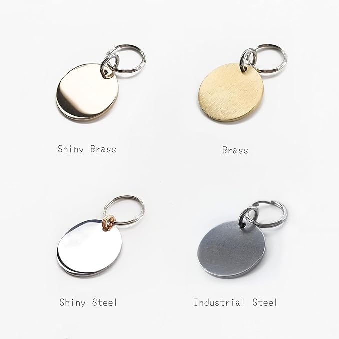 Cats Dogs ID Tags Personalized Lovely Symbols Pets Collar Name Accessories Simple Custom Engraved Products for Medium Four Legged Child Necklace Chain Anti-Lost Shiny Stainless Steel 316L Charm