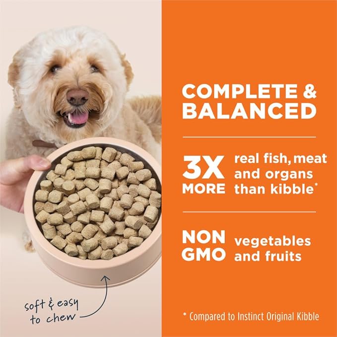 Instinct Freeze Dried Raw Meals, Natural Dry Dog Food, Grain Free - Wild Caught Pollock, 24 oz. Bag
