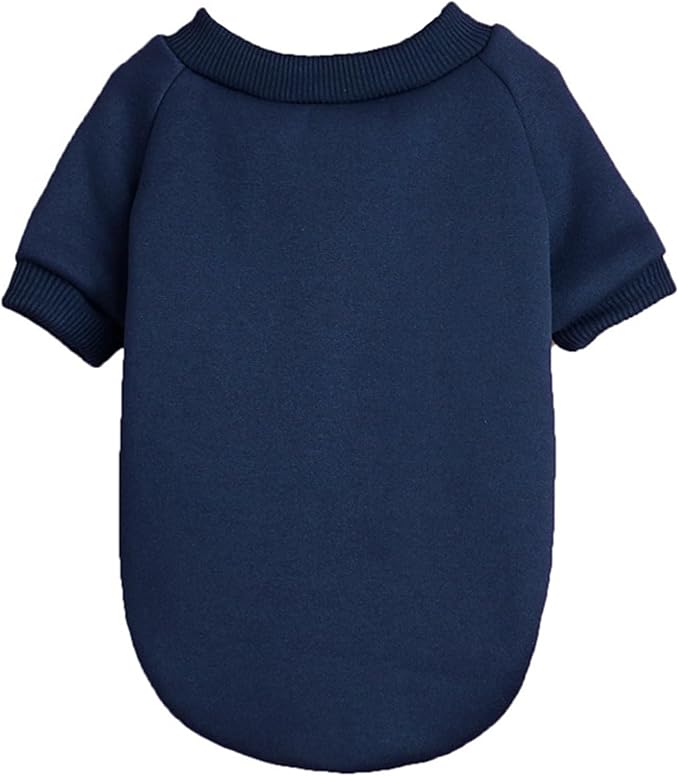 Puppy Sweater for Small Dogs Clothes Warm Winter Cat Clothe Pet Sweatshirt Knitwear Doggie Kitten Clothing (XX-Small, Navy)