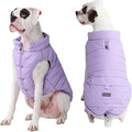 Spark Paws Dog Winter Jacket, Water-Resistant Coat, Warm Reflective Windproof Fleece-Interior, for Medium and Large Dogs - Lilac - XXL